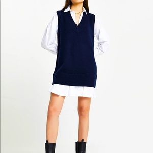 NWT River Island Navy Knitted Shirt Dress